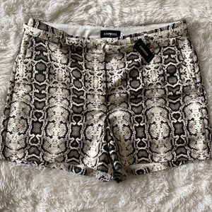 Express snake print shorts